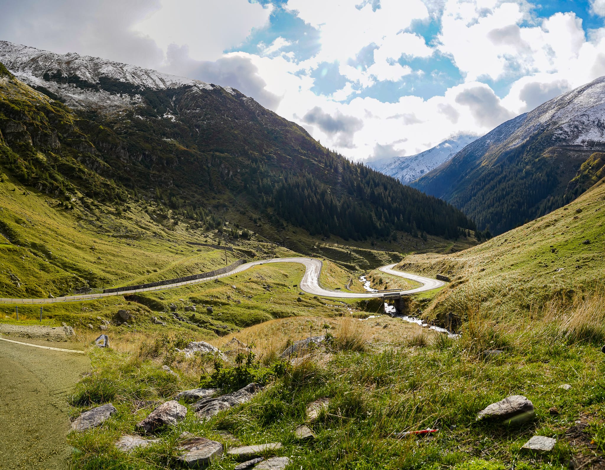 Serpentiny Transfăgărășan z výšky